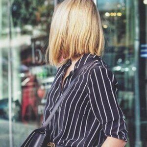 Equipment 100% Silk Striped Shirt Blouse